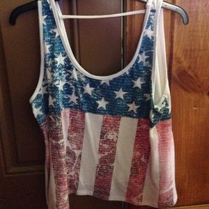 American flag tank top