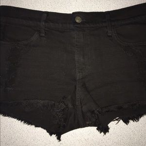 Black distressed Wildfox shorts