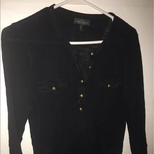 Ralph Lauren Black Button Up Shirt Size M