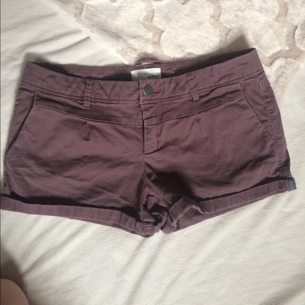 Garage Maroon Khaki Shorts