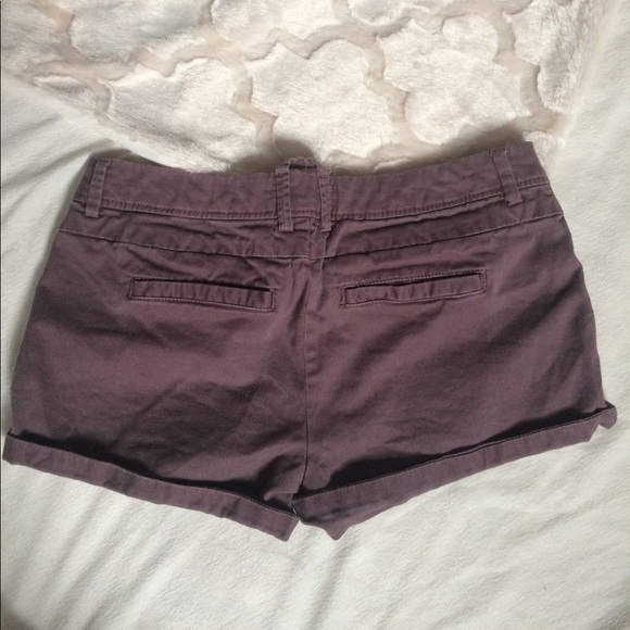 Garage Maroon Khaki Shorts - Picture 2 of 3