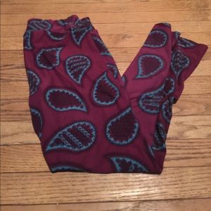 LuLaRoe purple and real paisley T&C leggings