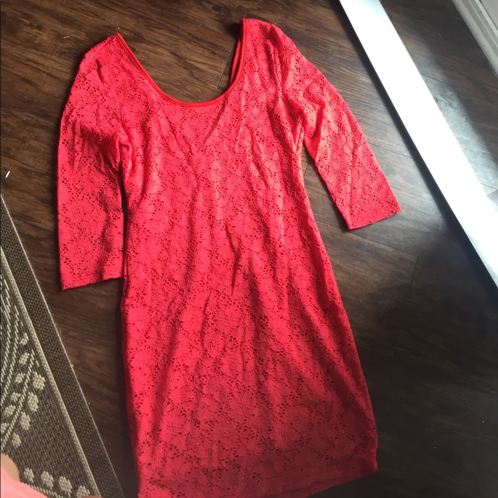 Body con red dress