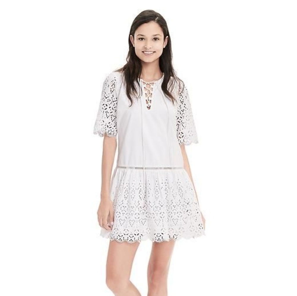 Banana Republic white summer dress