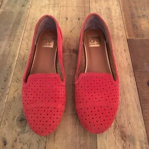 Red Suede Flats