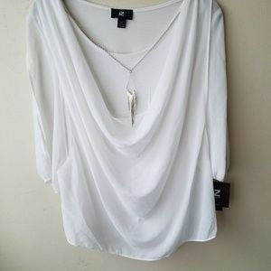 White drape shirt