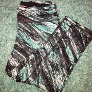 Blue patterned ideology exercise leggings