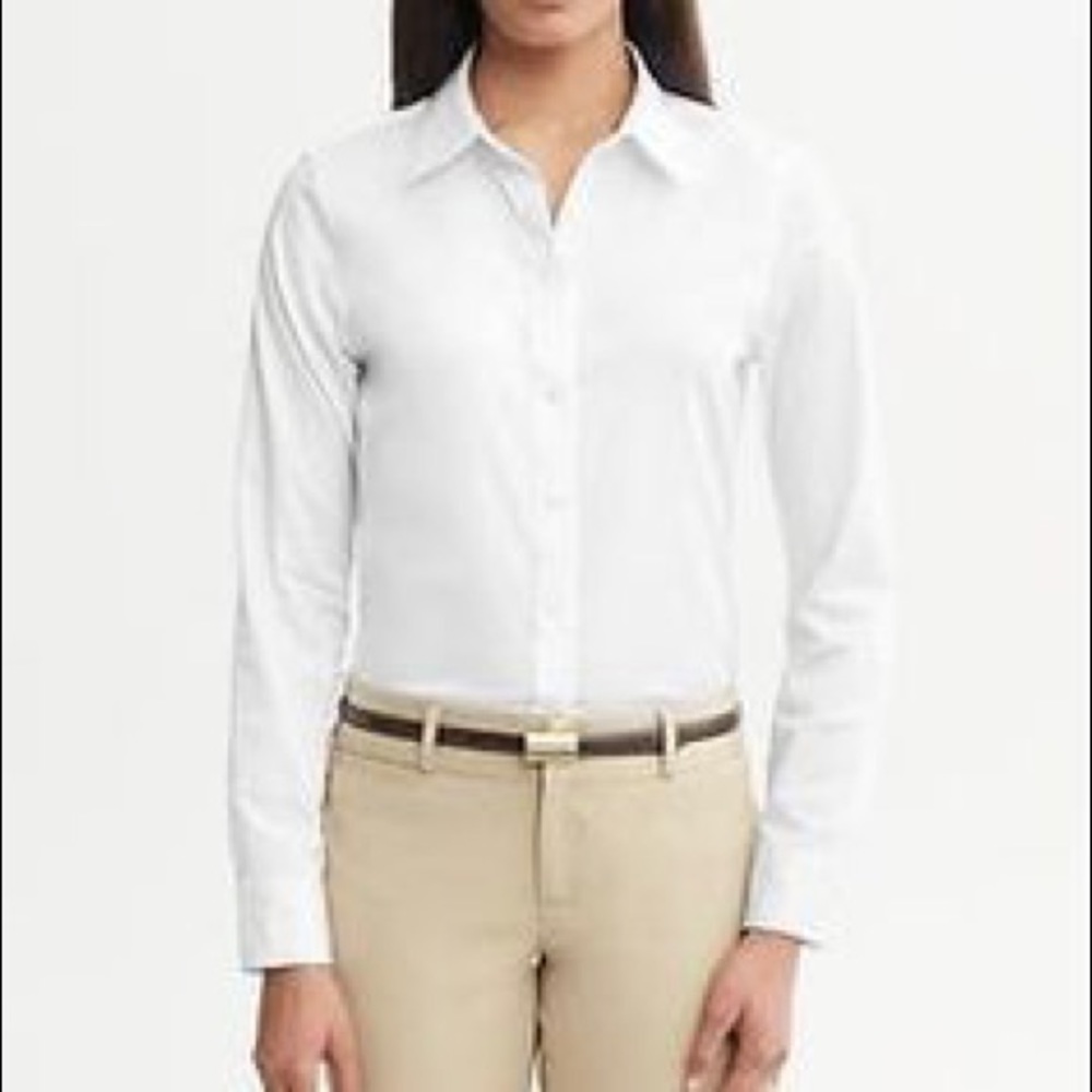 Banana Republic Fitted White Shirt