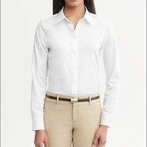 Banana Republic Fitted White Shirt
