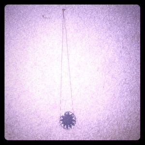 House of Harlow medium black leather necklace