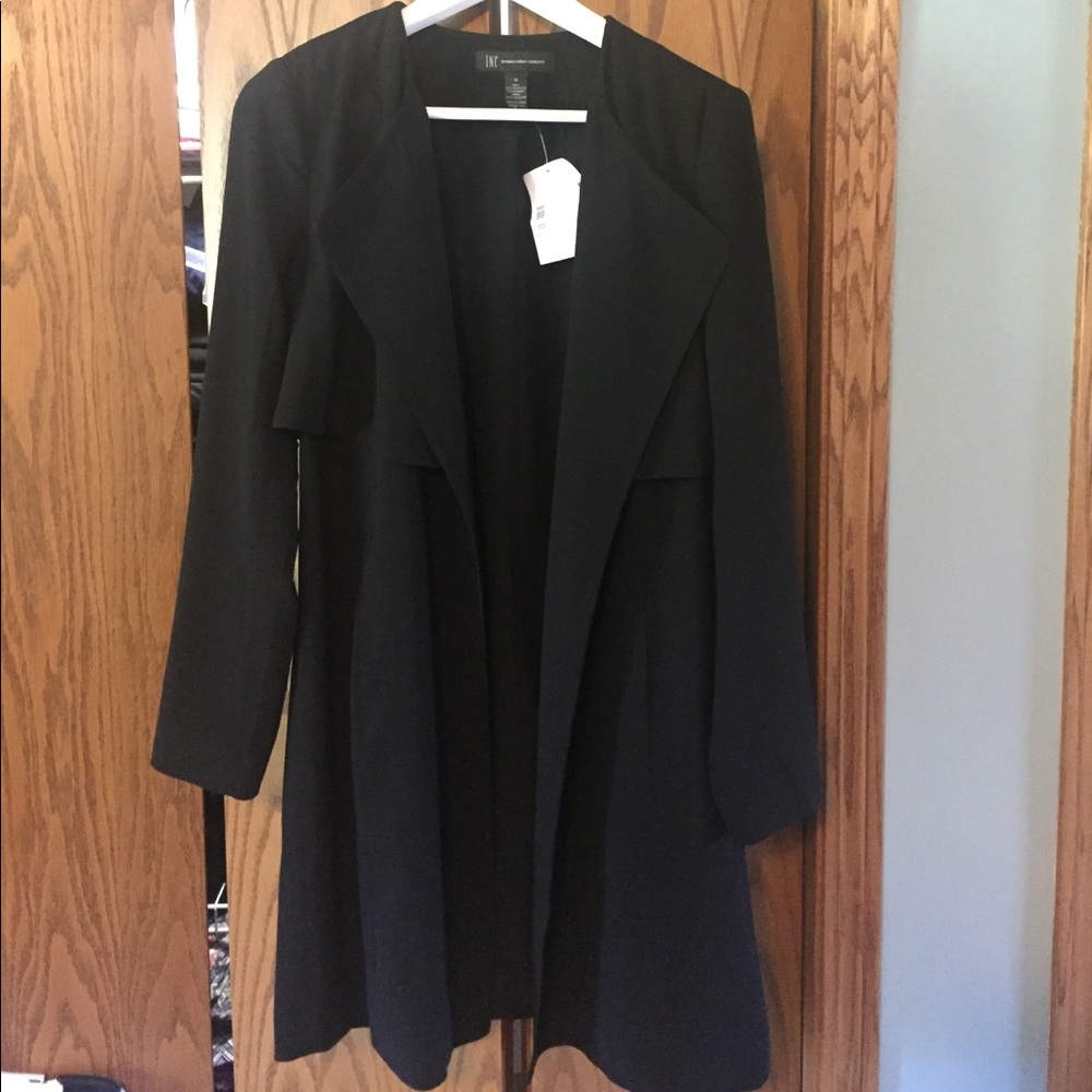 Black long blazer with beautiful layered accents!