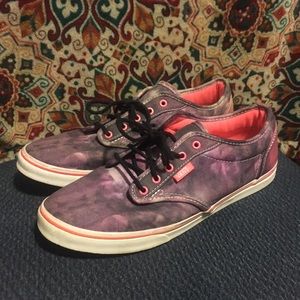 VANS Purple & Pink Tie-Dye Shoes, Size 8.5 W