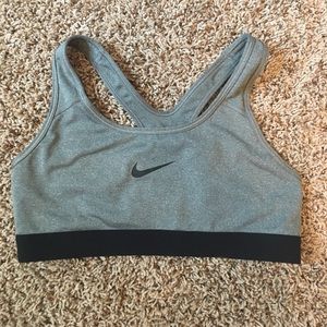grey Nike sports bra