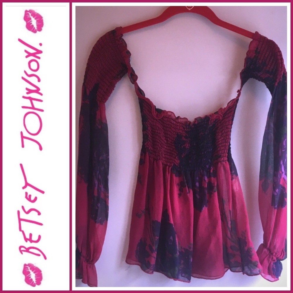 🌹Vintage Betsey Johnson Sheer Top🌹
