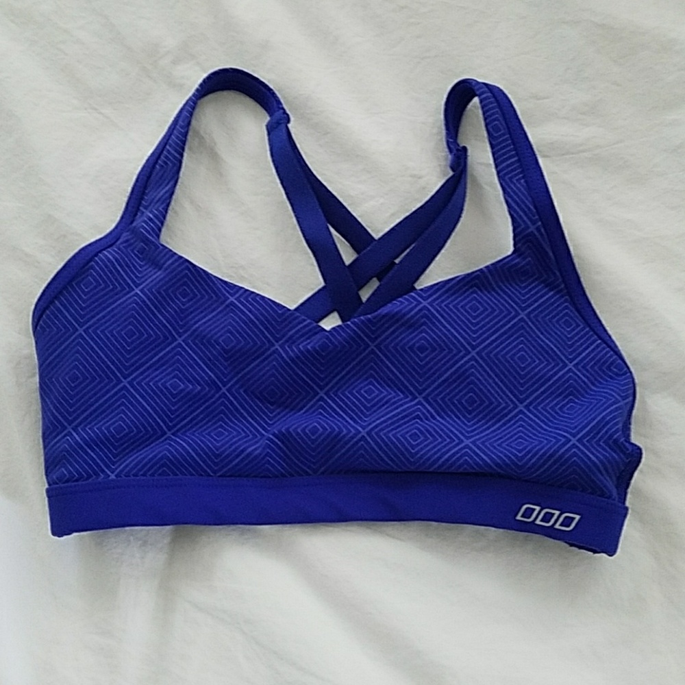 blue sports bra