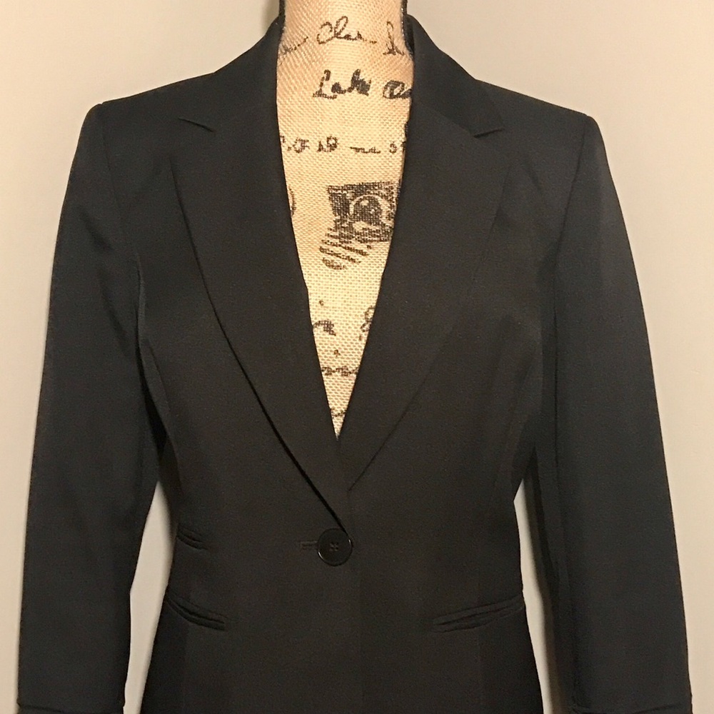 KASPER - 1-button Jacket 3/4 Length Sleeve - Sz 12
