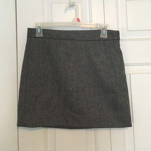 A-line herringbone skirt