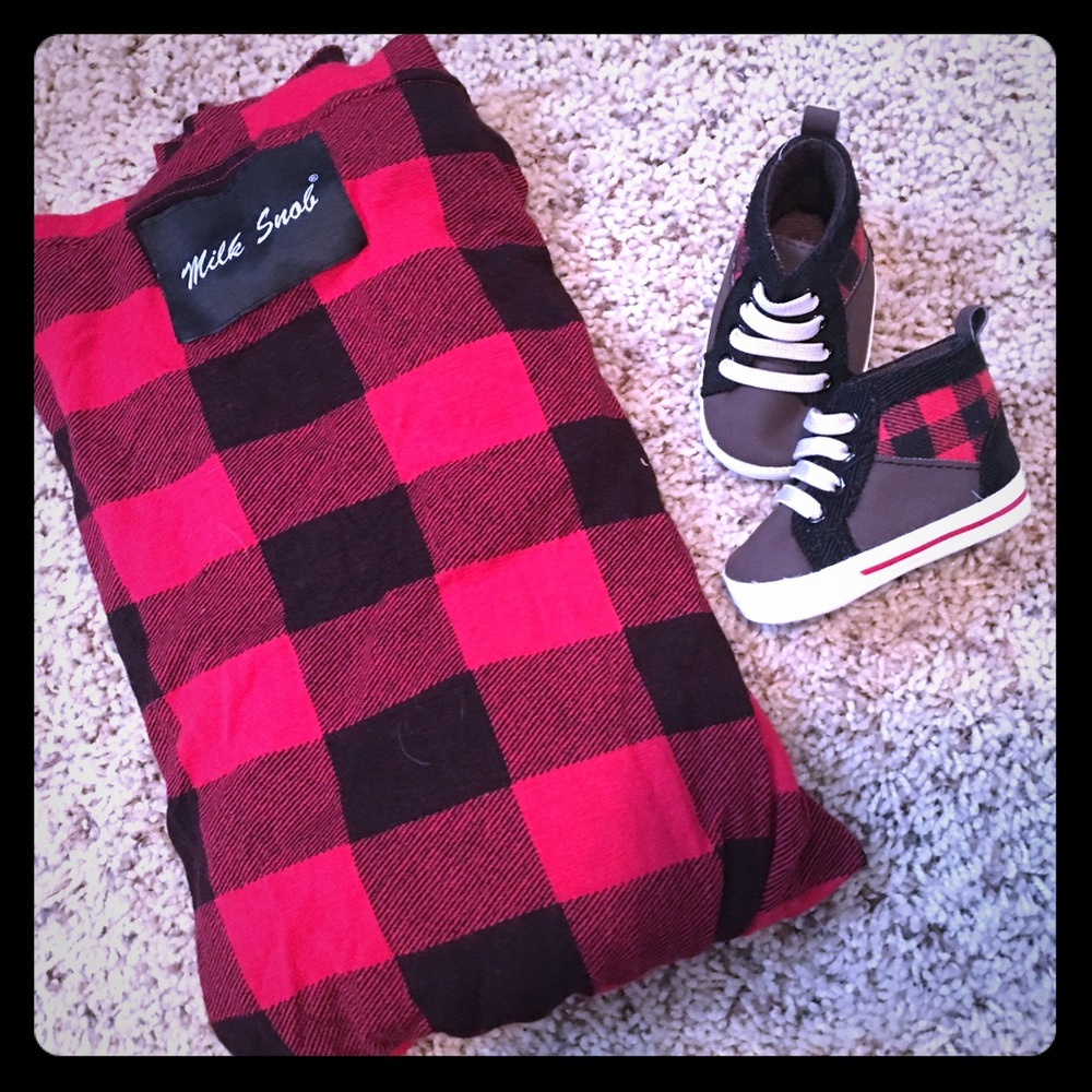 Buffalo Plaid Infant Baby Boy Set
