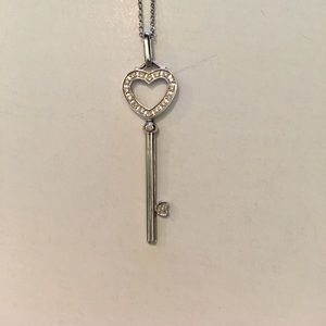 Diamond key necklace