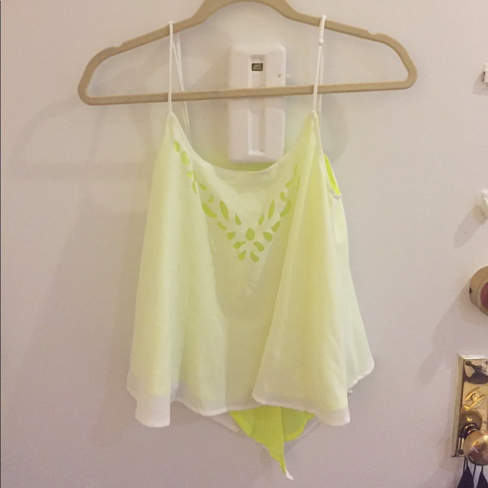 LF Neon yellow backless tank