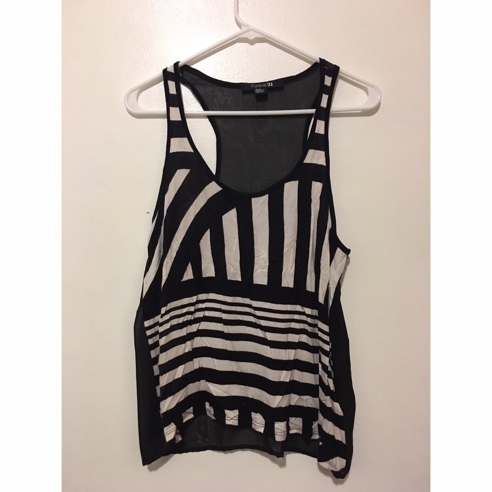 Striped racerback tank top