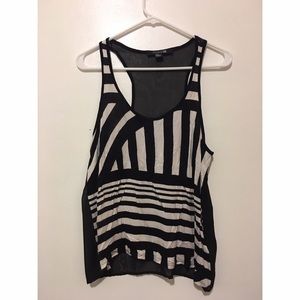 Striped racerback tank top