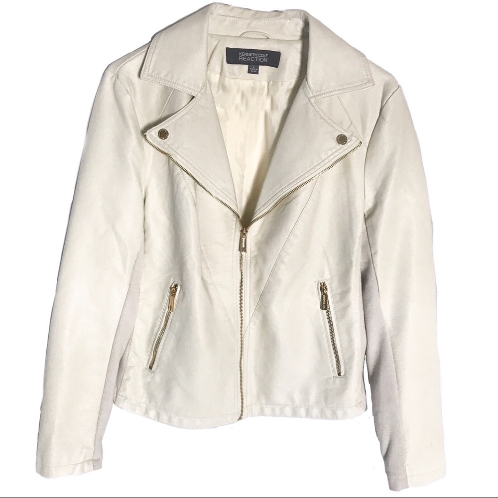 Kenneth Cole Reaction Faux Leather Moto Jacket