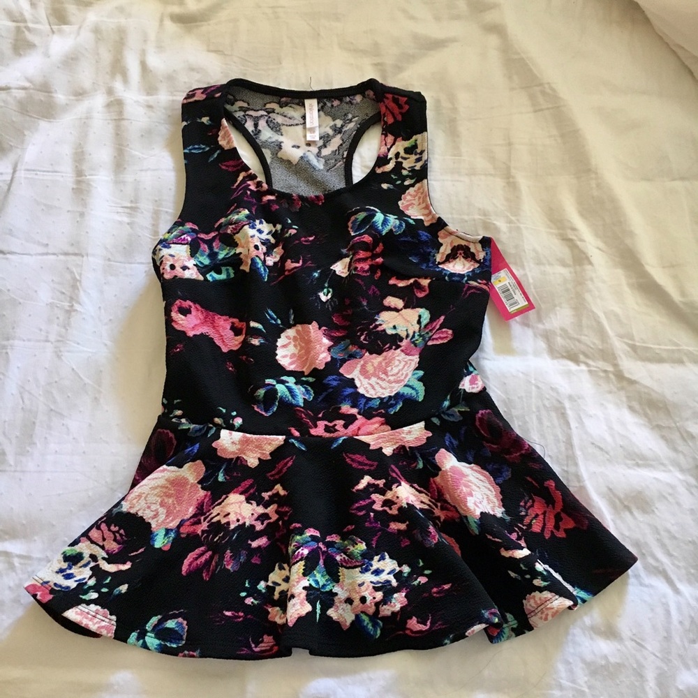 Flower patterned Peplum Top