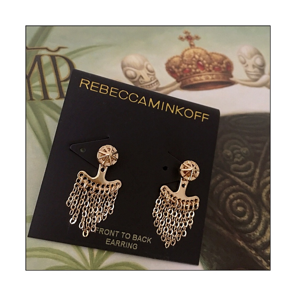 Rebecca Minkoff Front To Back Caged Stud Earrings