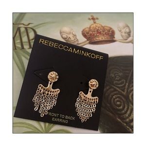 Rebecca Minkoff Front To Back Caged Stud Earrings