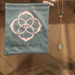 Kendra Scott Drop Necklace + Pouch