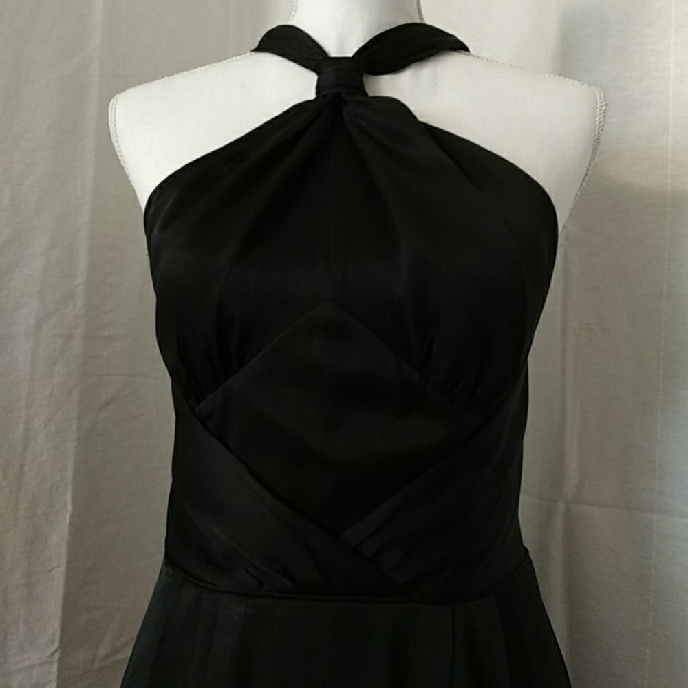 Like New Silk BR Monogram Knot Halter Gown - Picture 4 of 8