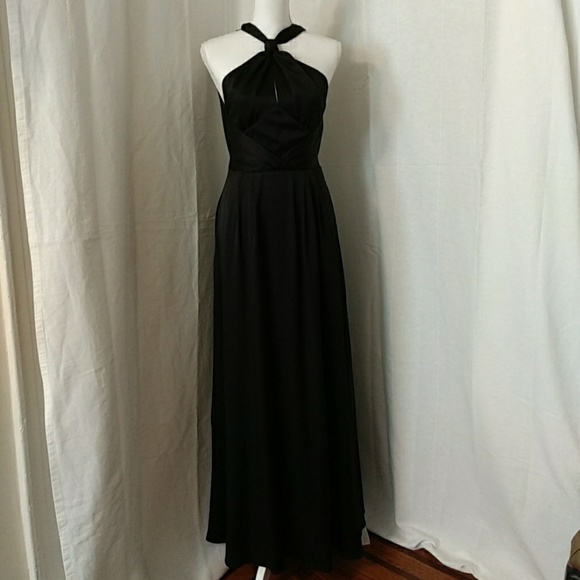 Like New Silk BR Monogram Knot Halter Gown - Picture 2 of 8