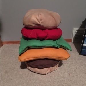 Hamburger pillow set