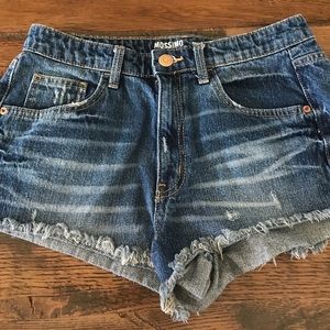 High Waist Denim Short
