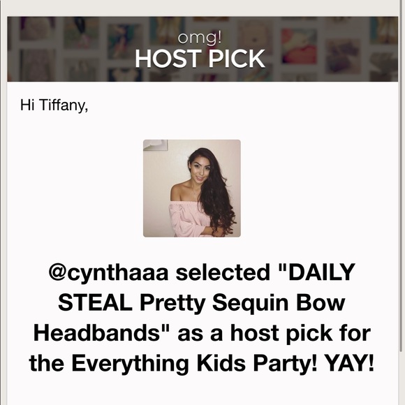 Pretty Pink Sequin Bow Headband - Picture 4 of 5