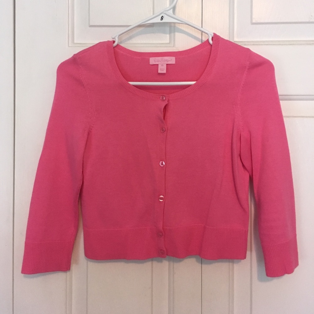 Pink cardigan