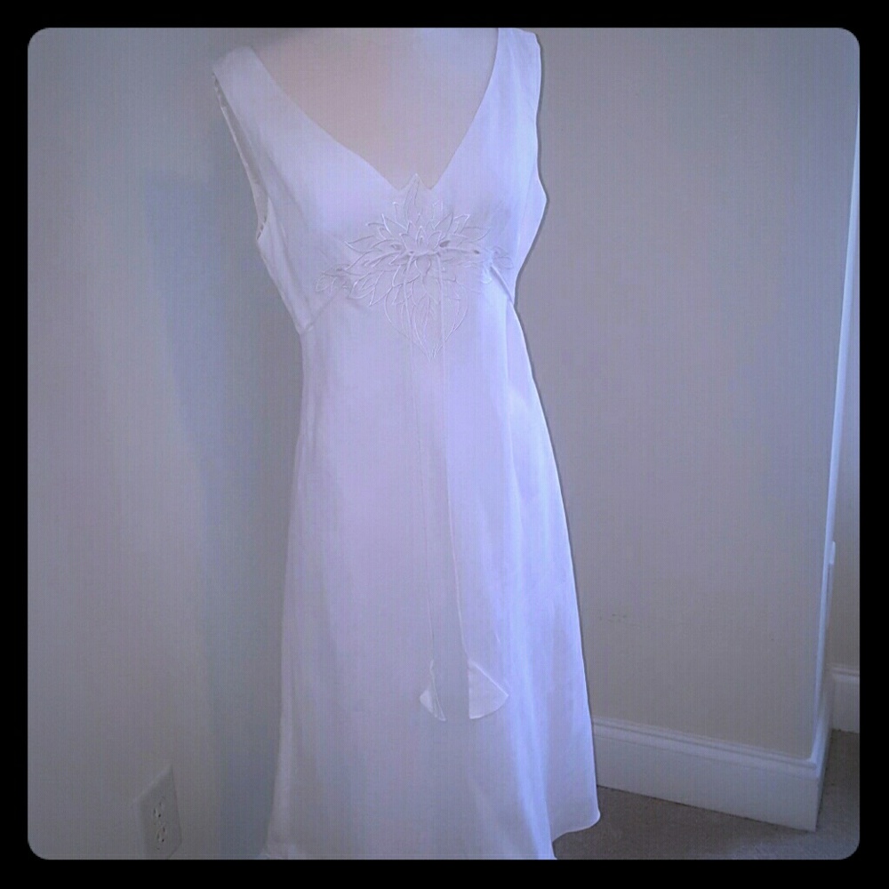 Cute White knee length dress