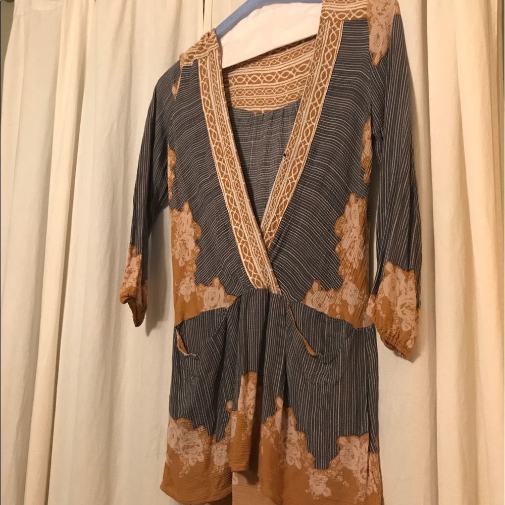 Rare FP flowy tunic top