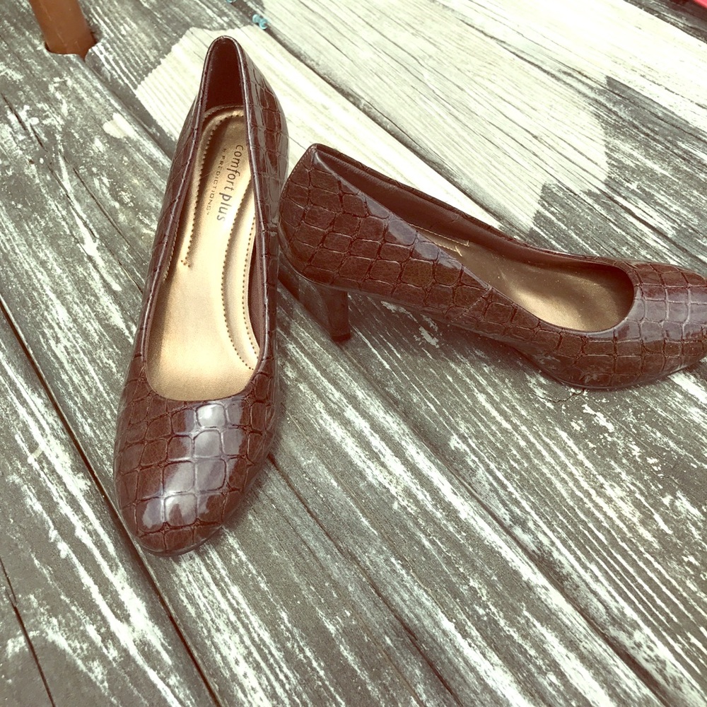 Super Comfy Brown Heels | Comfort Plus | Size 6