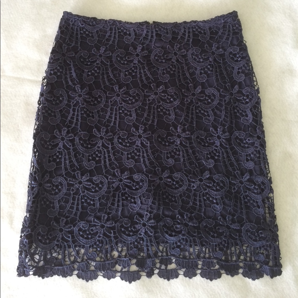 New Navy Crochet Mini Skirt Umgee