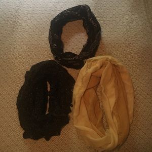 Bundle of 3 Winter Infinity Scarves