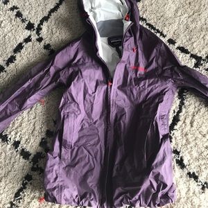 Purple Patagonia rain coat