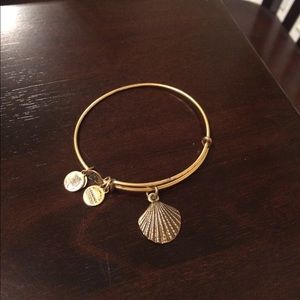 Gold seashell Alex & Ani bracelet