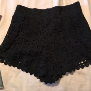 Lace overlay shorts