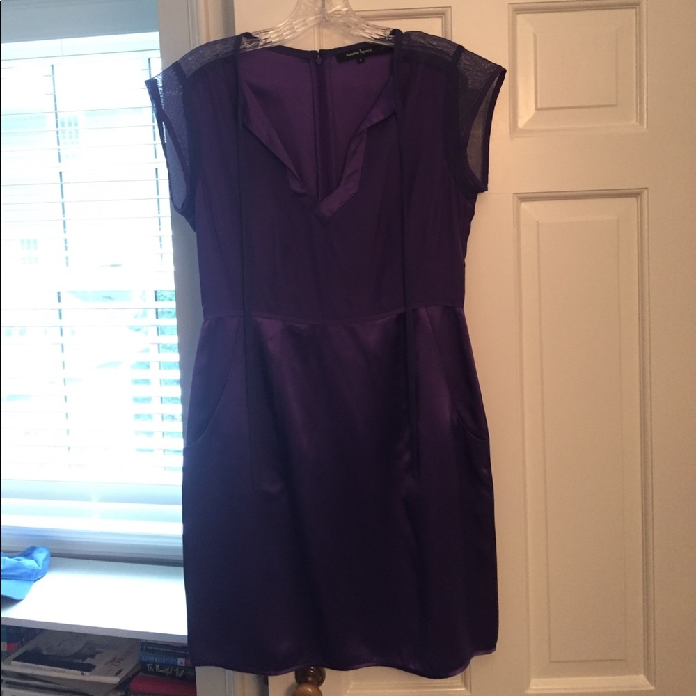 Satin/matte combo dress