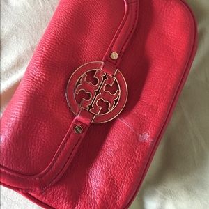 Beautiful red orange tory burch bag