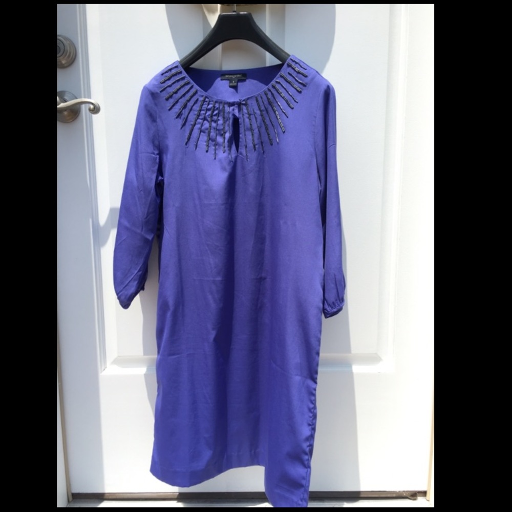 Purple Long Sleeve Banana Republic Dress