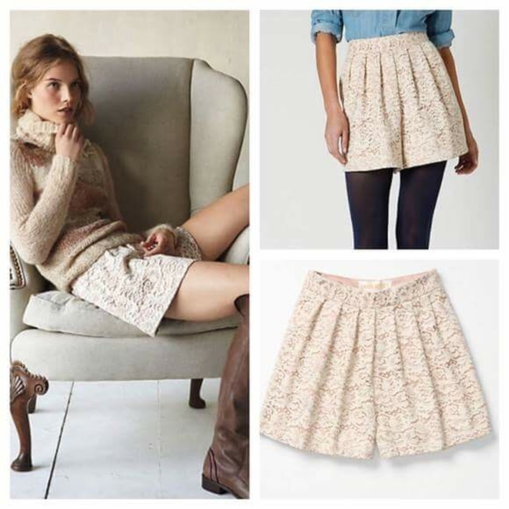 Anthropologie Lauren Moffatt Lace Shorts