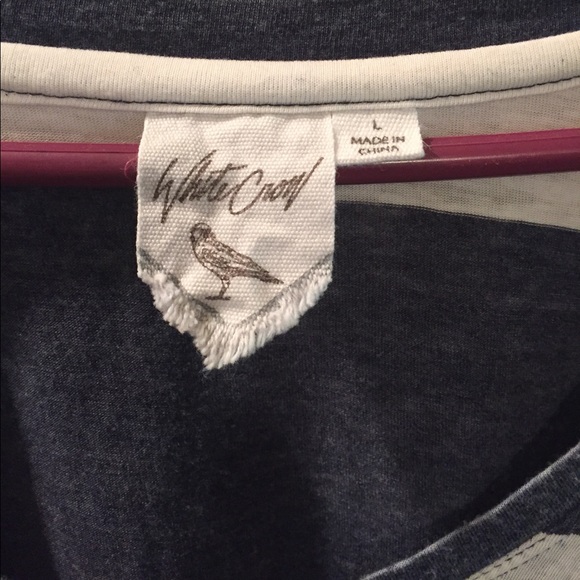 🎉SALE🎉White Crow Blue & Cream Striped Top - Picture 6 of 7